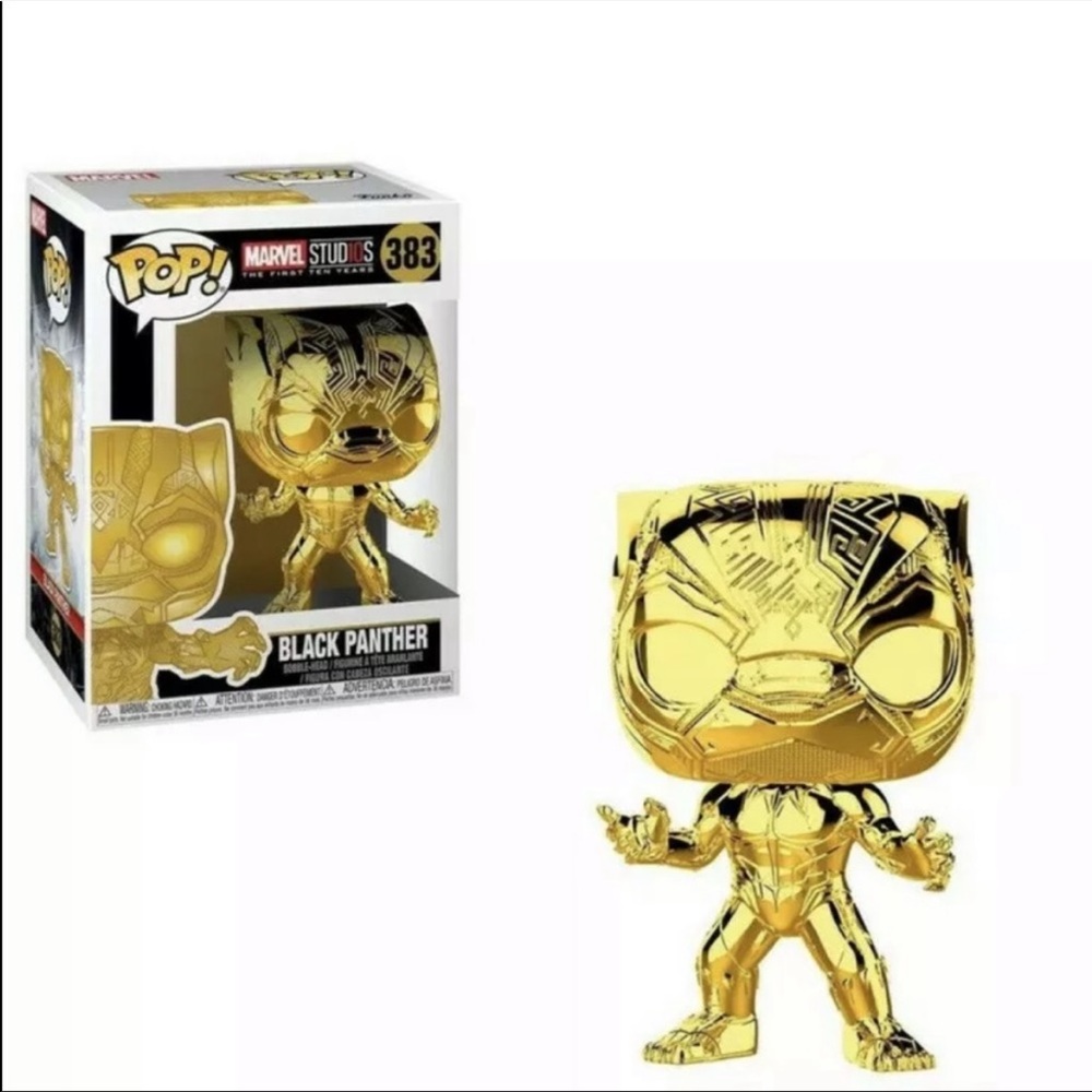 NIB Funko Pop Gold Chrome Black Panther #383